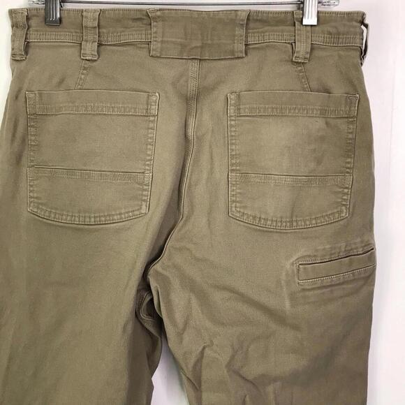 Duluth Trading Pants Mens 34 X 30 Flex Fire Hose Foreman Brown Canvas Work - Picture 8 of 11